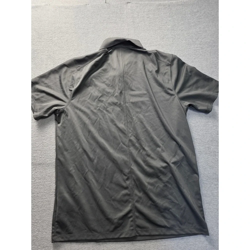 Nike Golf Dri-FIT Polo Shirt Mens Large Gray‎ Embroidered Golf Logo Athletic